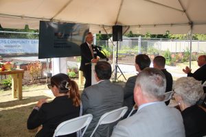 grand opening of the Sadie Vickers CommUnity Garden was celebrated with a ribbon cutting ceremony