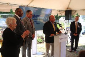 grand opening of the Sadie Vickers CommUnity Garden was celebrated with a ribbon cutting ceremony