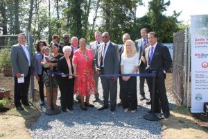 grand opening of the Sadie Vickers CommUnity Garden was celebrated with a ribbon cutting ceremony