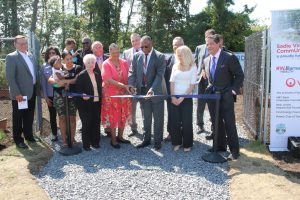 grand opening of the Sadie Vickers CommUnity Garden was celebrated with a ribbon cutting ceremony