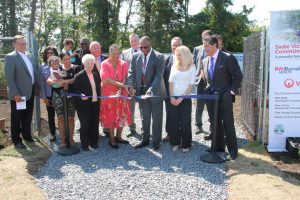 grand opening of the Sadie Vickers CommUnity Garden was celebrated with a ribbon cutting ceremony