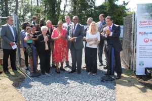 grand opening of the Sadie Vickers CommUnity Garden was celebrated with a ribbon cutting ceremony