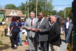 grand opening of the Sadie Vickers CommUnity Garden was celebrated with a ribbon cutting ceremony