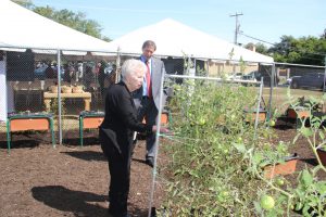 grand opening of the Sadie Vickers CommUnity Garden was celebrated with a ribbon cutting ceremony