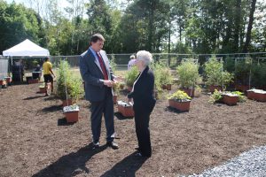grand opening of the Sadie Vickers CommUnity Garden was celebrated with a ribbon cutting ceremony