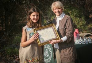 The Ocean County Board of Commissioners recently recognized Sarah Mangum, from Barnegat Township, as she pursues her Silver Award in Girl Scouting