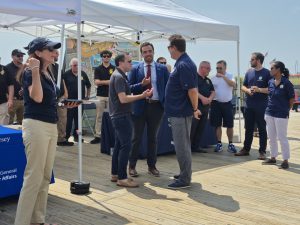 Ocean County Commissioner Robert Arace joins the NJ Attorney General's Office and the Ocean County Consumer Affairs Department to promote safe summers on the Seaside Boardwalk