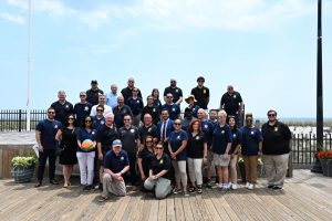 Ocean County Commissioner Robert Arace joins the NJ Attorney General's Office and the Ocean County Consumer Affairs Department to promote safe summers on the Seaside Boardwalk