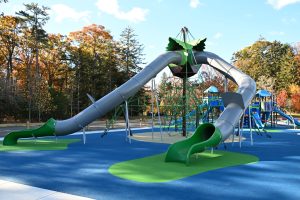 Ribbon cutting ceremony of the new playground at Ocean County Park