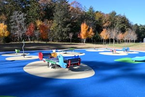 Ribbon cutting ceremony of the new playground at Ocean County Park