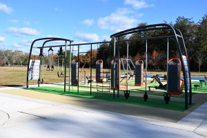 Ribbon cutting ceremony of the new playground at Ocean County Park