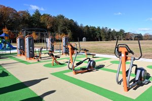 Ribbon cutting ceremony of the new playground at Ocean County Park
