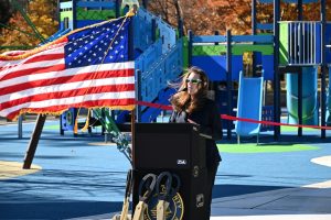 Ribbon cutting ceremony of the new playground at Ocean County Park