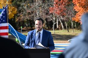 Ribbon cutting ceremony of the new playground at Ocean County Park