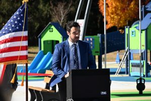 Ribbon cutting ceremony of the new playground at Ocean County Park
