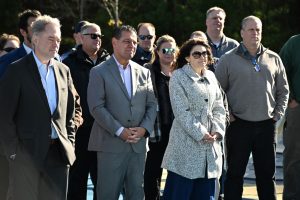 Ribbon cutting ceremony of the new playground at Ocean County Park