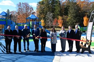 Ribbon cutting ceremony of the new playground at Ocean County Park