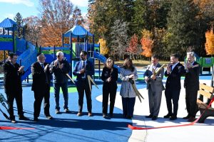 Ribbon cutting ceremony of the new playground at Ocean County Park
