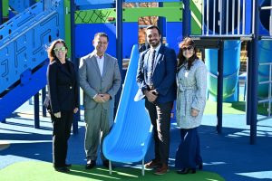 Ribbon cutting ceremony of the new playground at Ocean County Park