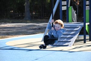 Ribbon cutting ceremony of the new playground at Ocean County Park