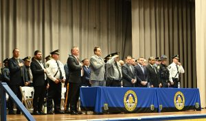 Ocean County Police Academy Basic Police Recruit Class No. 124 was recognized on May 8 during a graduation ceremony at the Georgian Court College, following the successful completion of five months of intensive training under the guidance of Ocean County Sheriff Michael G. Mastronardy.