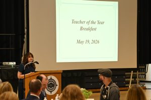Ocean County Commissioner Director Frank Sadeghi and Deputy Director Jennifier Bacchione celebrated the outstanding educators recognized at the Annual Ocean County Teacher of the Year Recognition on May 19 at the RWJBarnabas Health Arena at Toms River High School North.