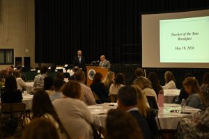 Ocean County Commissioner Director Frank Sadeghi and Deputy Director Jennifier Bacchione celebrated the outstanding educators recognized at the Annual Ocean County Teacher of the Year Recognition on May 19 at the RWJBarnabas Health Arena at Toms River High School North.