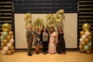Ocean County Commissioner Director Frank Sadeghi and Deputy Director Jennifier Bacchione celebrated the outstanding educators recognized at the Annual Ocean County Teacher of the Year Recognition on May 19 at the RWJBarnabas Health Arena at Toms River High School North.