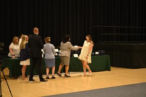 Ocean County Commissioner Director Frank Sadeghi and Deputy Director Jennifier Bacchione celebrated the outstanding educators recognized at the Annual Ocean County Teacher of the Year Recognition on May 19 at the RWJBarnabas Health Arena at Toms River High School North.