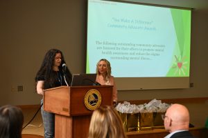 Community Advocate Awardees and the winners of the Creative Expression and 'What A Difference A Friend Makes' Contests are honored at the annual Celebrating Wellness event.