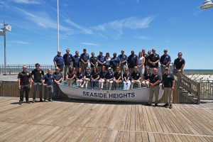 Ocean County officials join the New Jersey Attorney General's office during the kick-off to a safe summer on the Seaside Heights Boardwalk