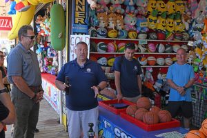 Ocean County officials join the New Jersey Attorney General's office during the kick-off to a safe summer on the Seaside Heights Boardwalk