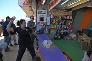 Ocean County officials join the New Jersey Attorney General's office during the kick-off to a safe summer on the Seaside Heights Boardwalk