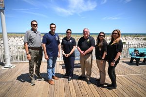 Ocean County officials join the New Jersey Attorney General's office during the kick-off to a safe summer on the Seaside Heights Boardwalk