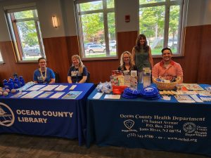 Ocean County Commissioners Sam Ellenbogen and Jennifier Bacchione attended the Ocean County Disability Resource Fair on July 17 at the Toms River Branch of the Ocean County Library. Hosted by the Ocean County Department of Human Services, the fair connected residents with valuable resources and services offered by state, county, and local organizations.