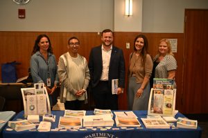 Ocean County Commissioners Sam Ellenbogen and Jennifier Bacchione attended the Ocean County Disability Resource Fair on July 17 at the Toms River Branch of the Ocean County Library. Hosted by the Ocean County Department of Human Services, the fair connected residents with valuable resources and services offered by state, county, and local organizations.