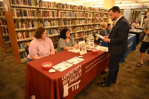 Ocean County Commissioners Sam Ellenbogen and Jennifier Bacchione attended the Ocean County Disability Resource Fair on July 17 at the Toms River Branch of the Ocean County Library. Hosted by the Ocean County Department of Human Services, the fair connected residents with valuable resources and services offered by state, county, and local organizations.