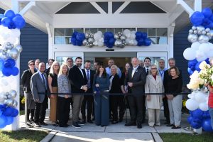 The ceremony featured remarks from Ocean County Library Director Sue Quinn, Deputy Director Bacchione, Ocean County Library Commission Chair Henry Mancini, NJ 9th District Assemblyman Grey Myhre, New Jersey State Librarian Jennifer Nelson and Stafford Mayor Robert E. Henken. The Ocean County Sheriff’s Office also marked the occasion with a ceremonial flag raising at the new building.