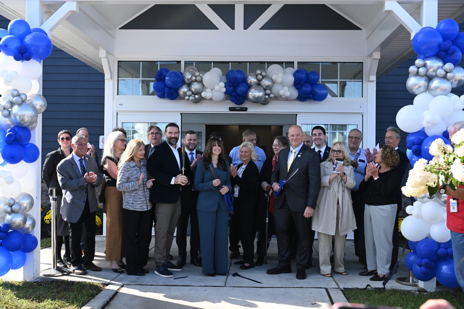 The ceremony featured remarks from Ocean County Library Director Sue Quinn, Deputy Director Bacchione, Ocean County Library Commission Chair Henry Mancini, NJ 9th District Assemblyman Grey Myhre, New Jersey State Librarian Jennifer Nelson and Stafford Mayor Robert E. Henken. The Ocean County Sheriff’s Office also marked the occasion with a ceremonial flag raising at the new building.