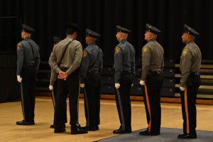 Ocean County Police Academy Basic Police Recruit Class No. 126 was recognized on October 6, during a graduation ceremony at Toms River North High School, following the successful completion of five months of intensive training under the guidance of Ocean County Sheriff Michael G. Mastronardy. The recruits were joined by family members, loved ones, academy instructors, law enforcement leaders, and Ocean County Commissioner Director Frank Sadeghi and Commissioner Sam Ellenbogen, who both serve as liaisons to the Ocean County Sheriff’s Department. 