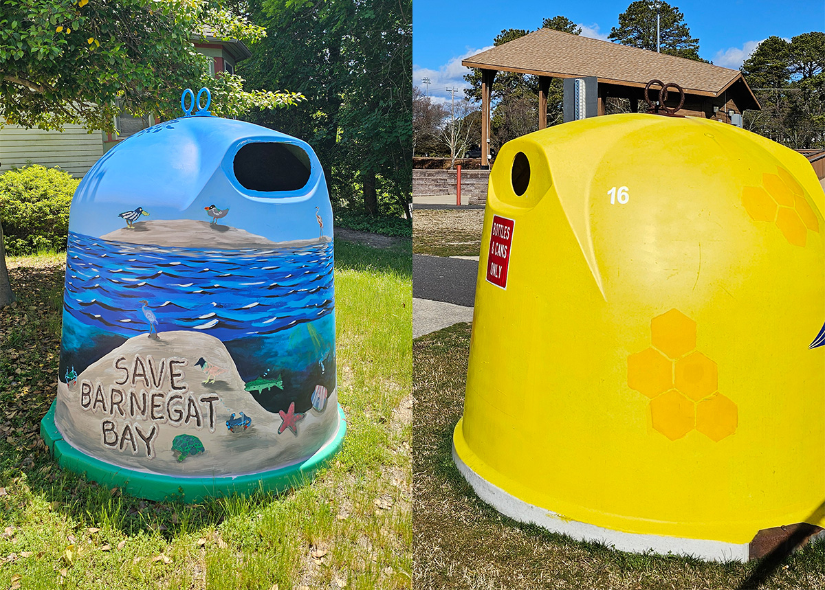 Blue and Yellow containers